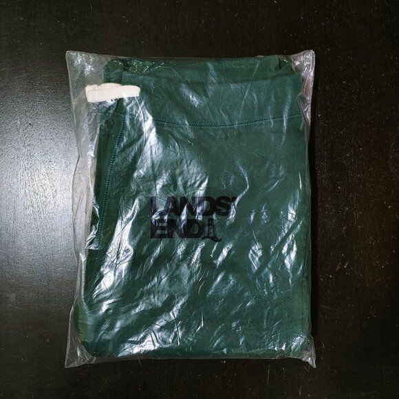 NWT Lands' End Girls Sweatpants Evergreen Dark Green Fleece Pants size M size L - Picture 7 of 8